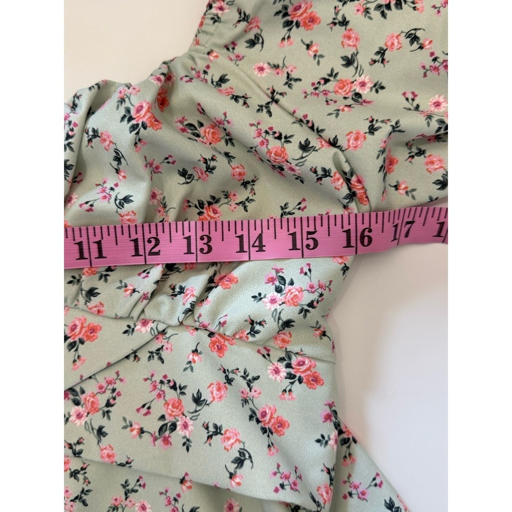 Altar'd‎ State Floral Dress Puff Sleeve Cottage Western Ruffled Cuff Short Large - Picture 12 of 16